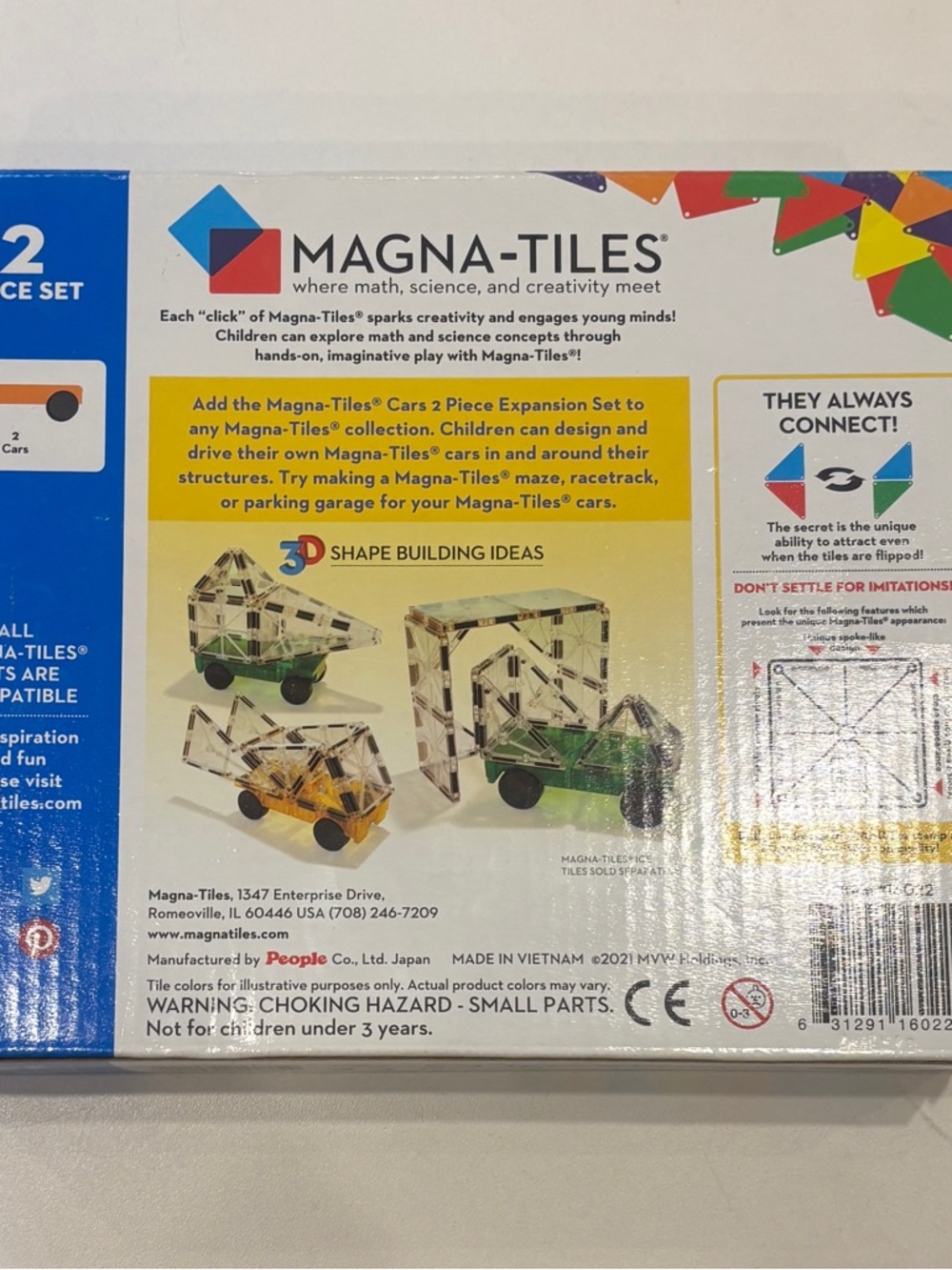 Magna-Tiles Clear Colors Car Expansion - Green & Yellow Magnetic Bases - Picture 4 of 4